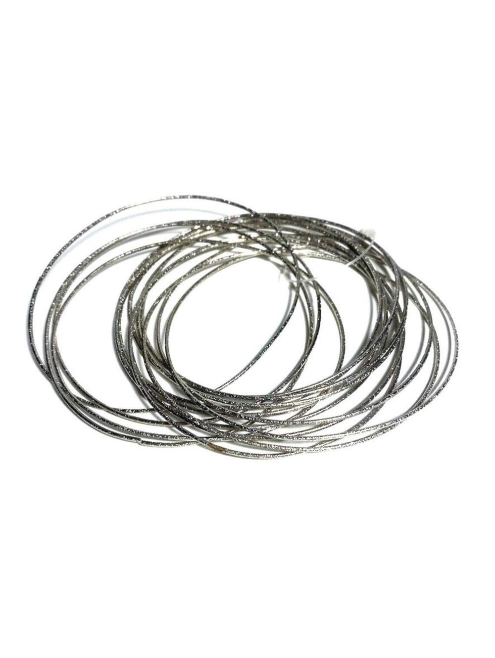 Costume Jewelry Silver Tone Bangles Bracelet Fashion Accessory Womens!